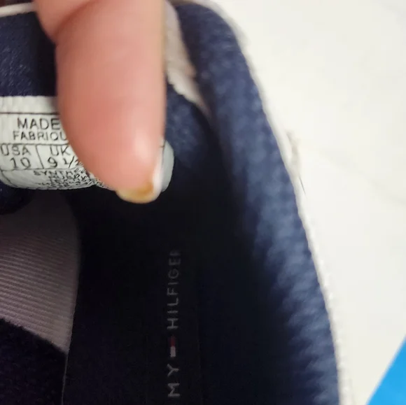 Tommy Hilfiger Kids White and Navy Sneakers with Red Accent - Picture 5 of 5